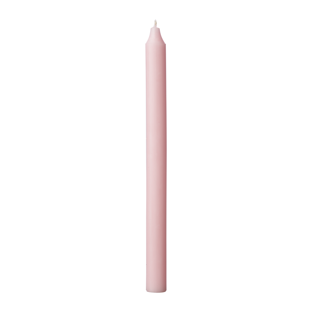 Kronelys rustikk Light pink H: 28 cm