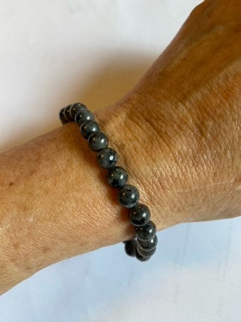 Armbånd agat grå/sort