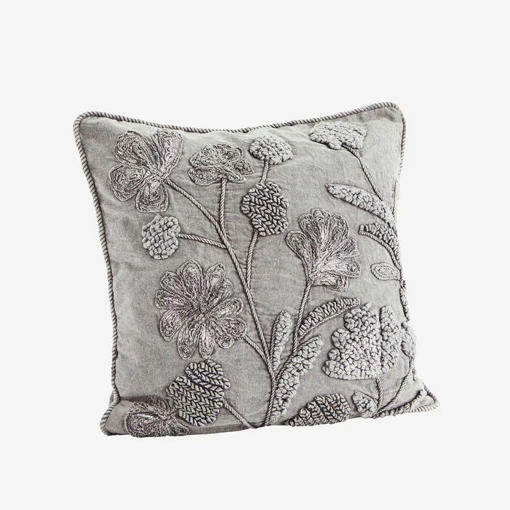 Putetrekk 50 x 50 cm 100% lin grey