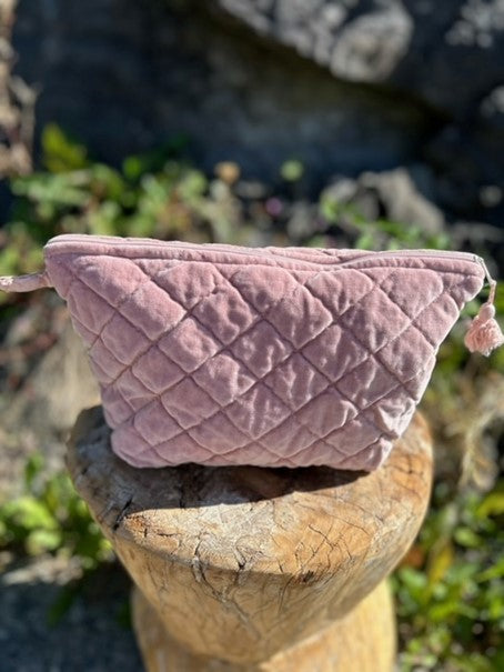Toalettmappe velur rosebud