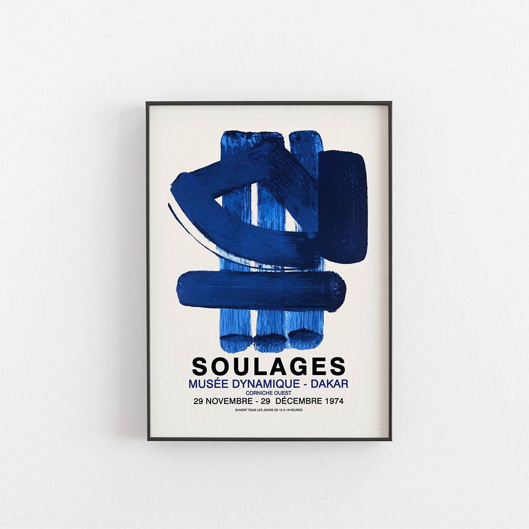 Soulages Exhibition poster 50 x 70 cm