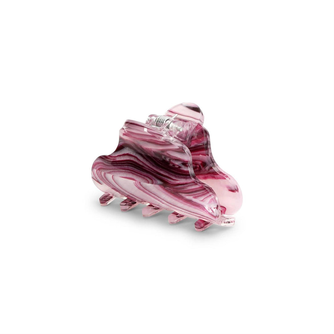 Lene ember mini hårklype burgundy marble