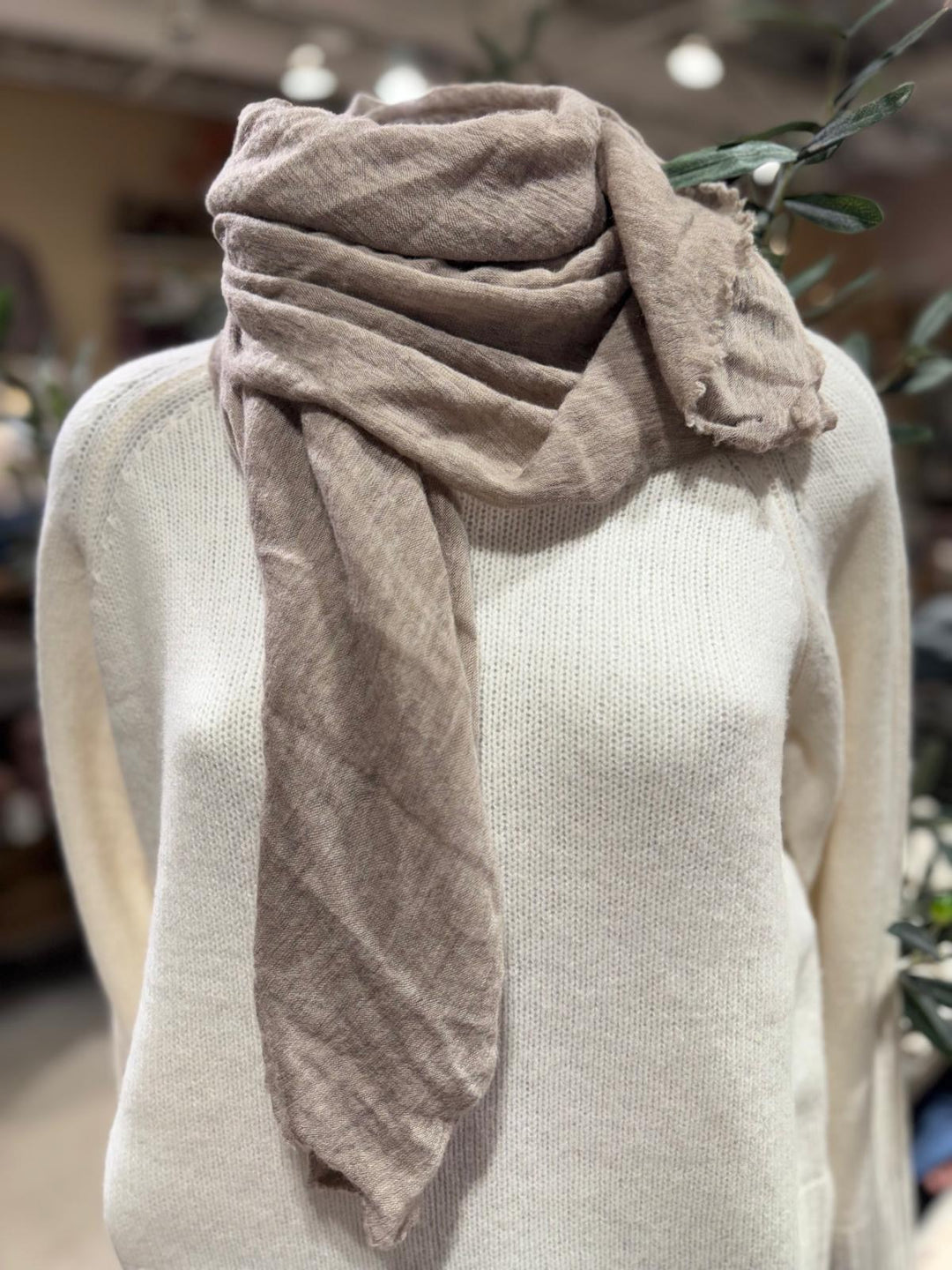 Cortina cashmere skjerf warm beige