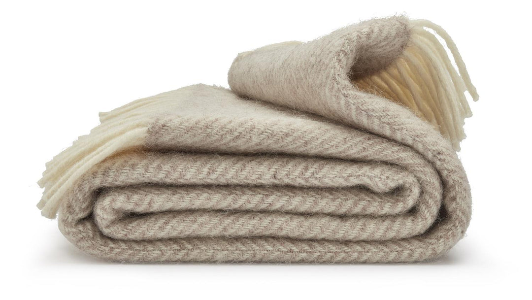Tweedmill fishbone pure wool hazel