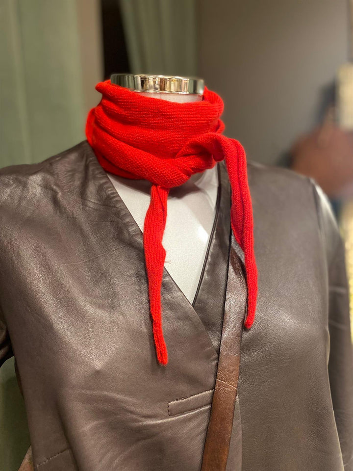 Skjerf trekant cashmere rød