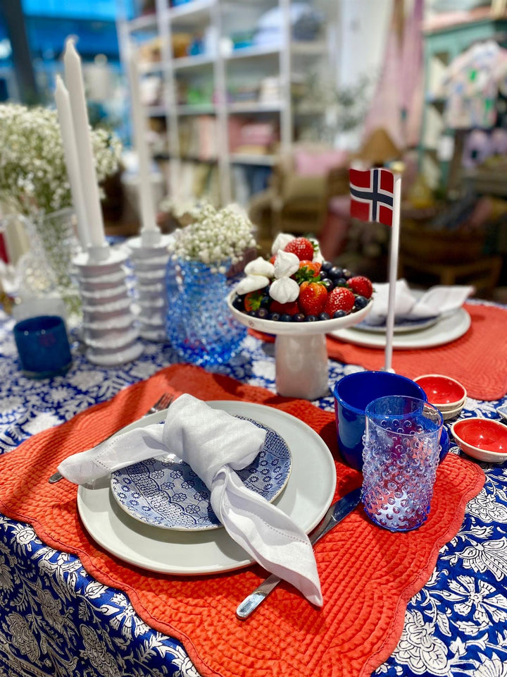 Spisebrikke velur 35x50 cm red