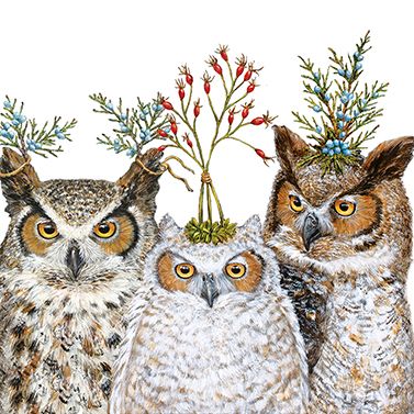 Papirserviett Holiday hoot