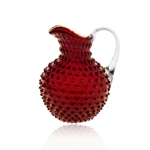 Hobnail jug underlay garnet red 2 liter