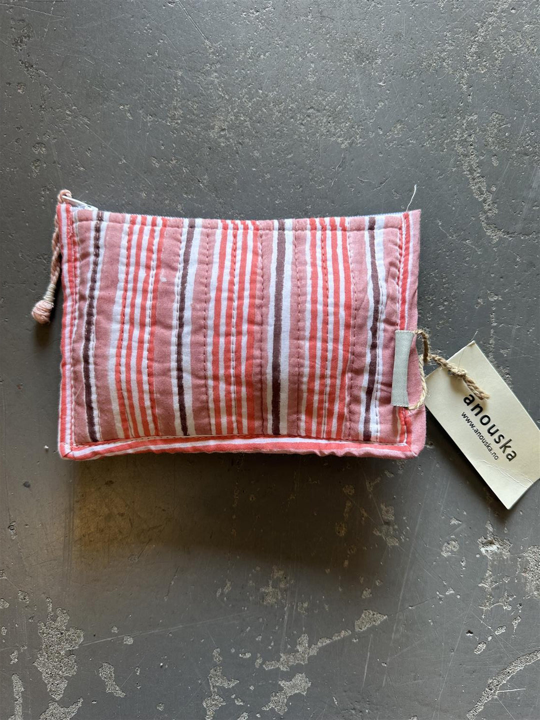 Pung i blokktrykk stripe reds