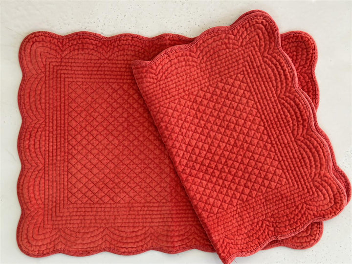 Spisebrikke velur 35x50 cm red