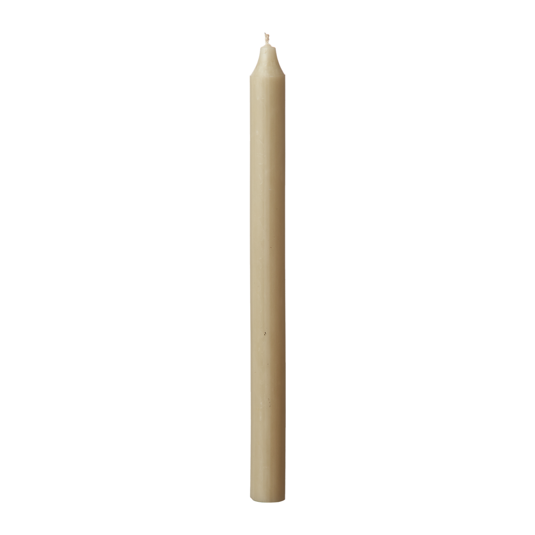 Kronelys rustikk Khaki H: 28 cm