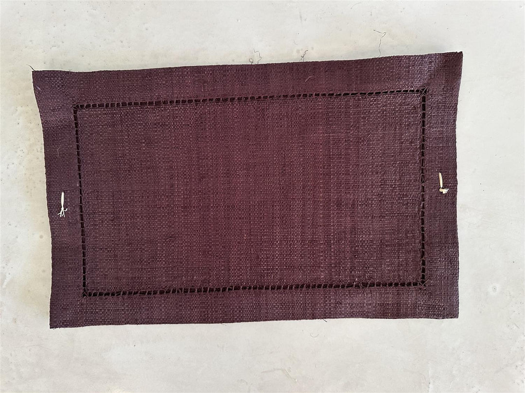 Spisebrikke 30 x 45 cm raffia sort 4 stk