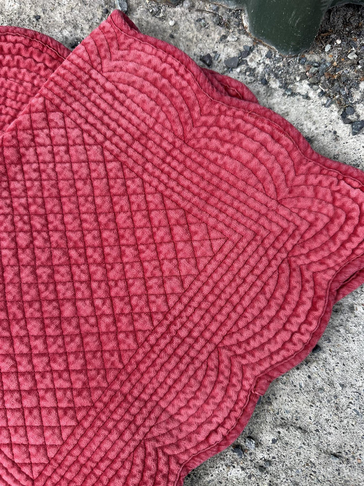 Spisebrikke velur 35x50 cm Raddish red