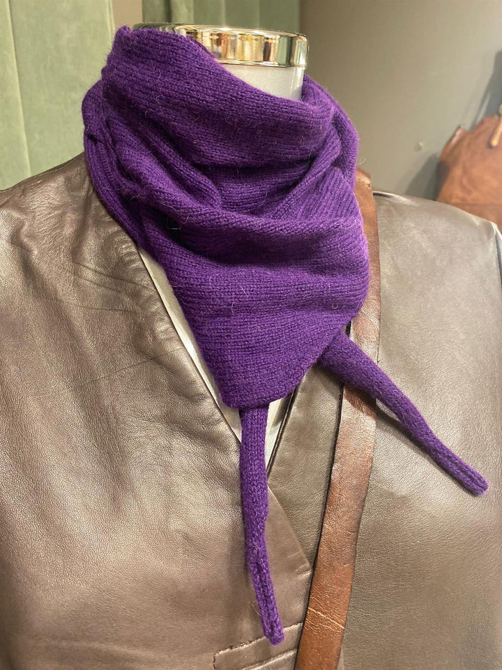 Skjerf trekant cashmere lilla