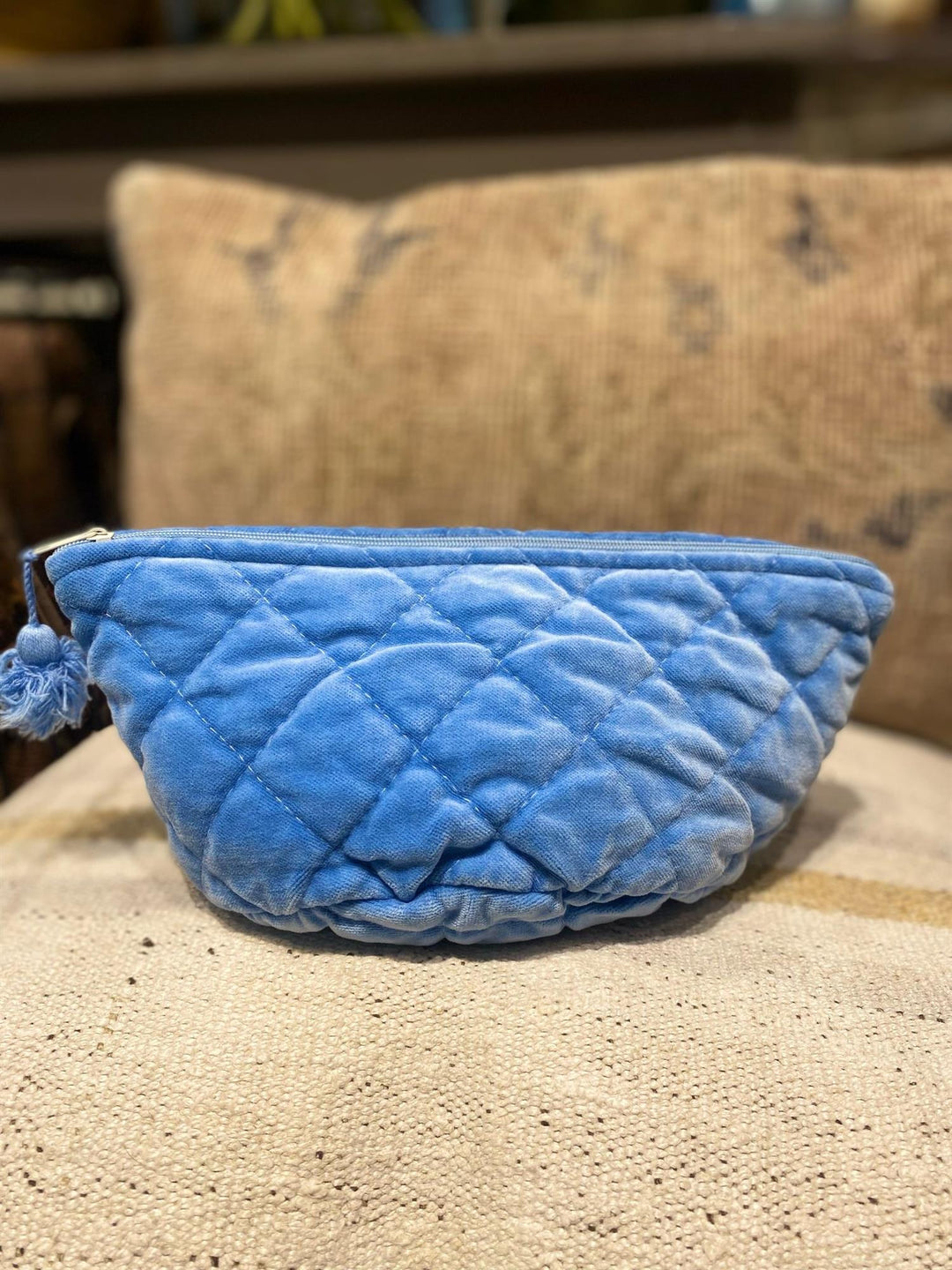 Sminkepung velur 15xH10 cm french blue