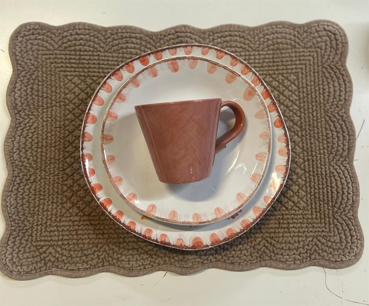 Spisebrikke velur 35x50 cm Latte
