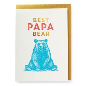 Kort med konvolutt Papa bear
