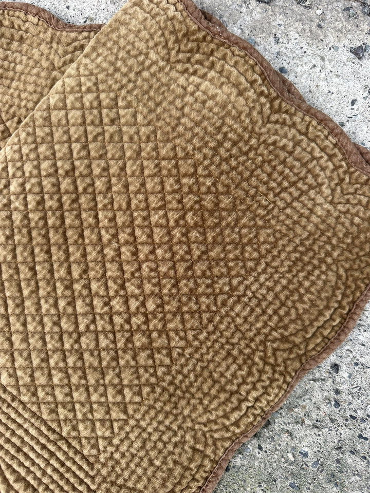 Spisebrikke avlang velur 35x50 cm  Tobacco