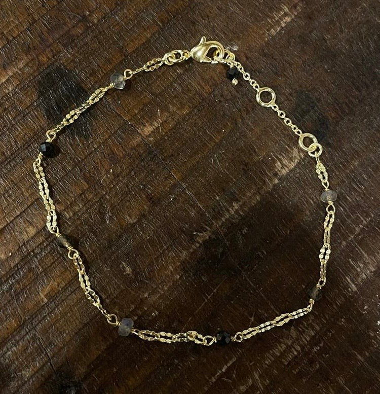 Armbånd goldplated black combo