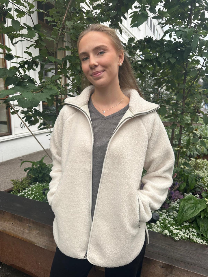 Aria teddyfleece jakke off white
