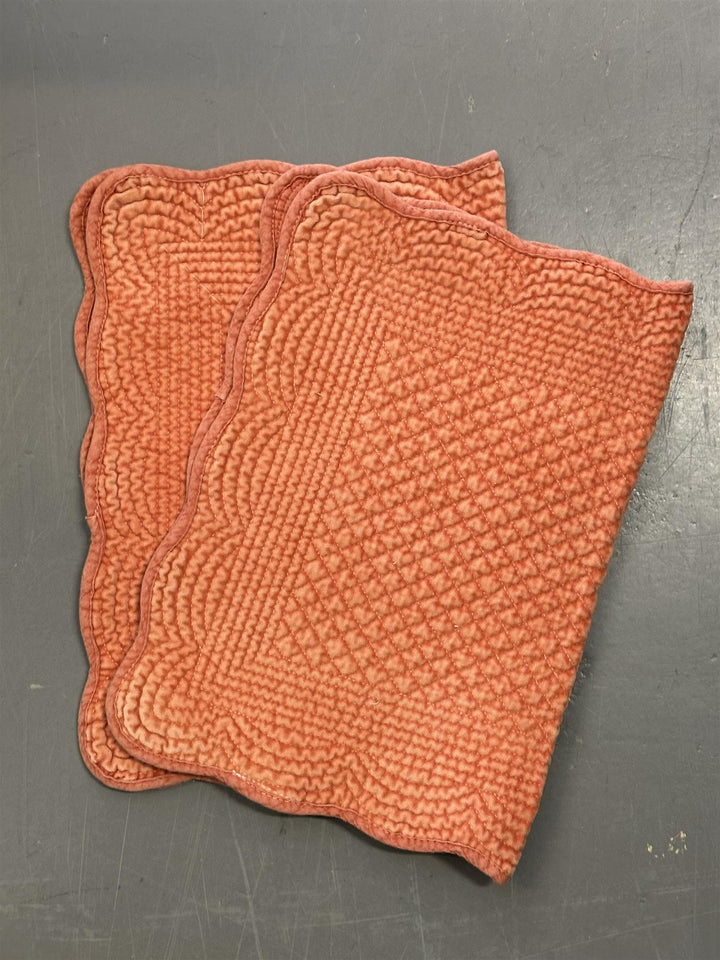 Spisebrikke avlang velur 35x50 cm  Burnt orange