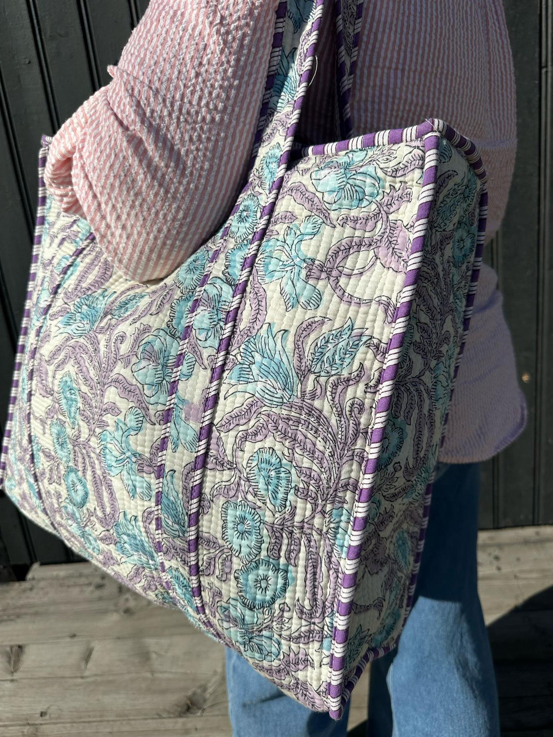 Vattert bag turkis/lilla