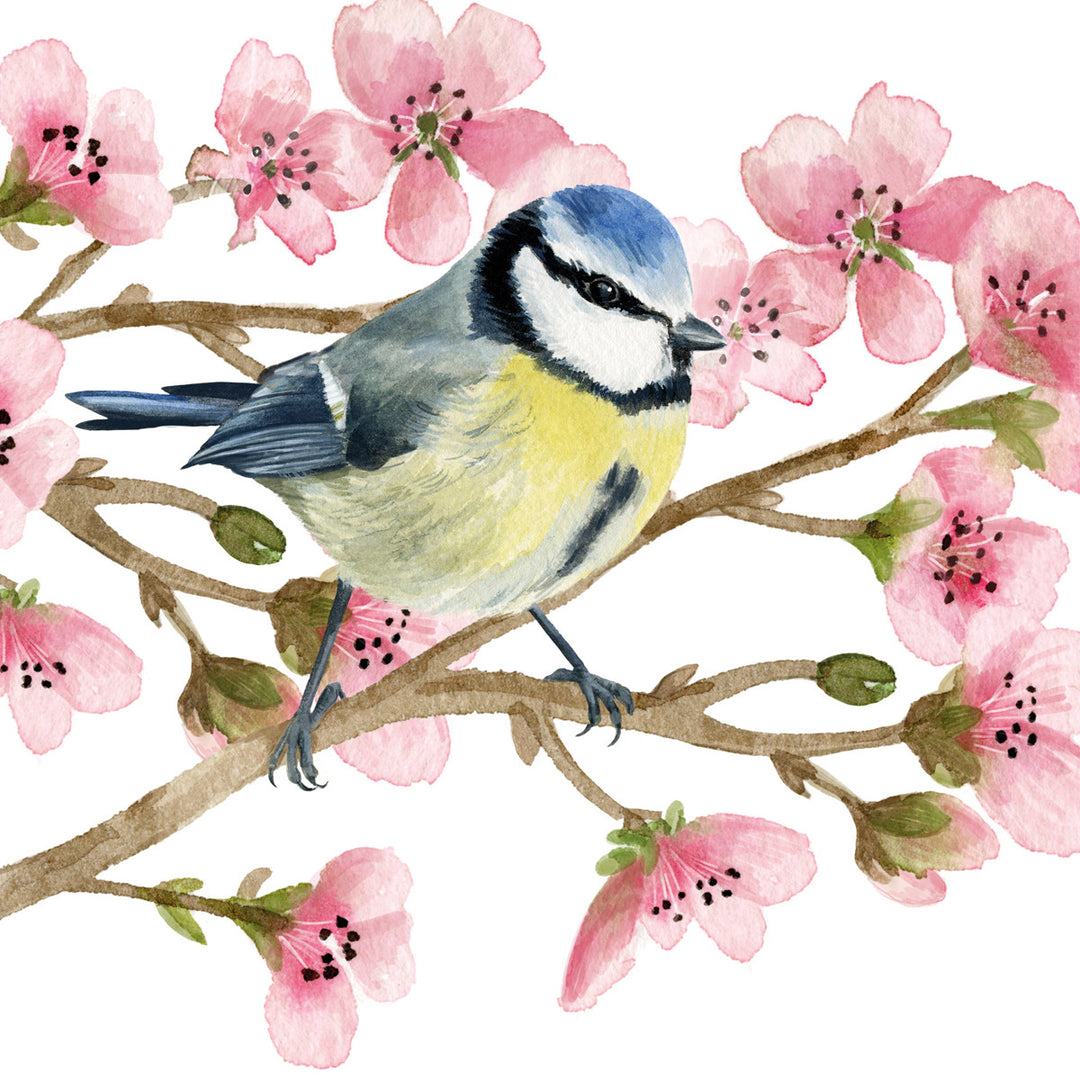 Papirserviett Oiseau printemps