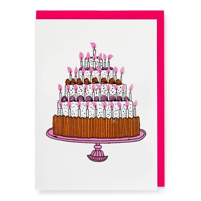Kort med konvolutt birthday cake