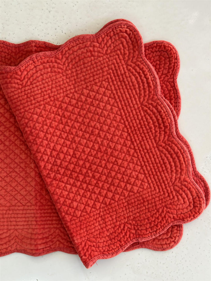 Spisebrikke velur 35x50 cm red