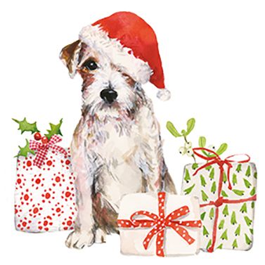 Papirserviett Christmas pup