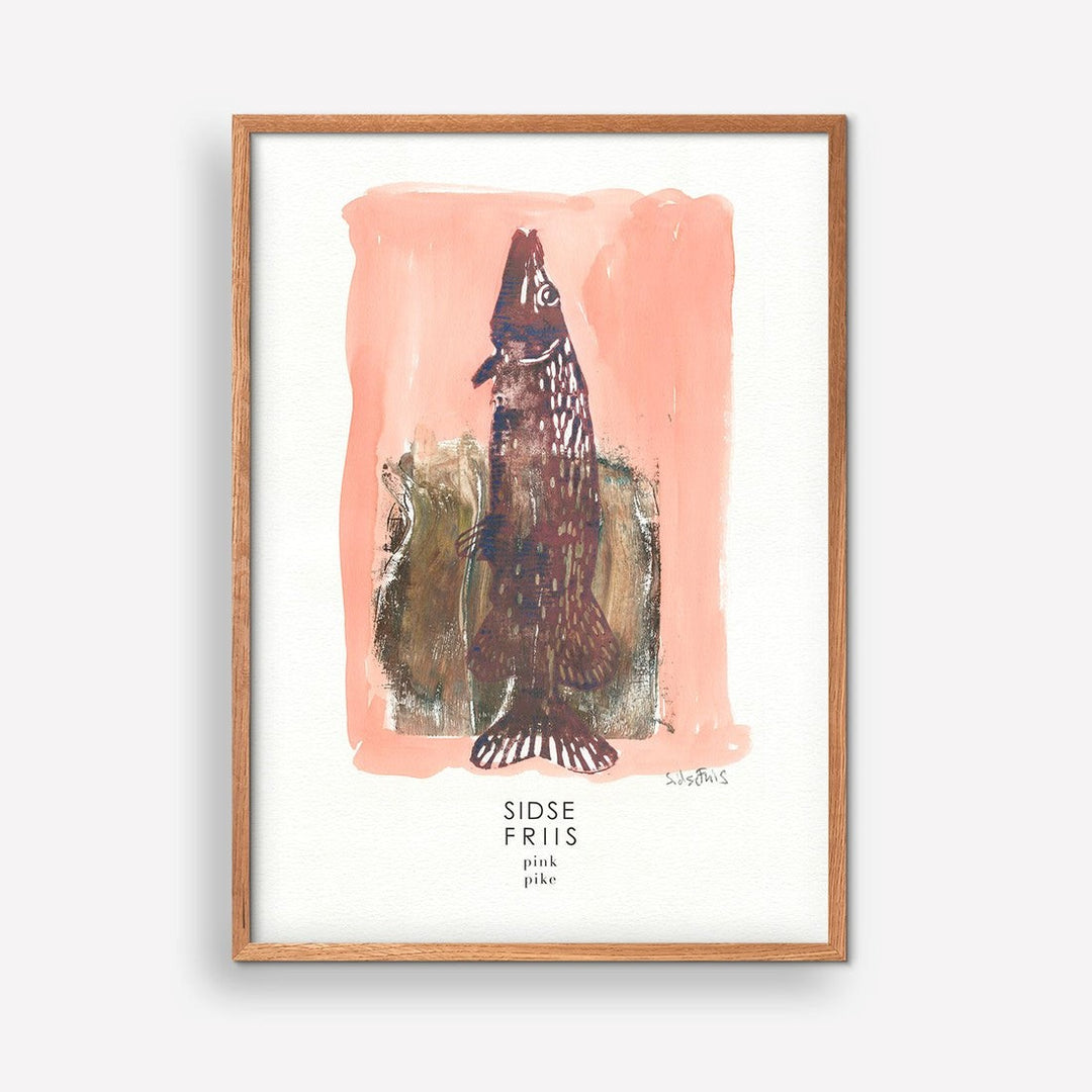 Pink pike - Sidse Friis 50 x 70 cm