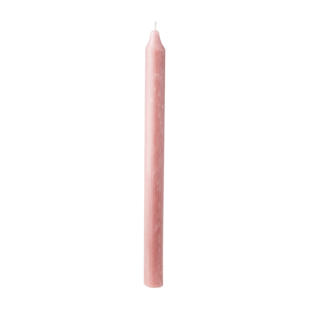 Kronelys rustikk Old rose H: 28 cm
