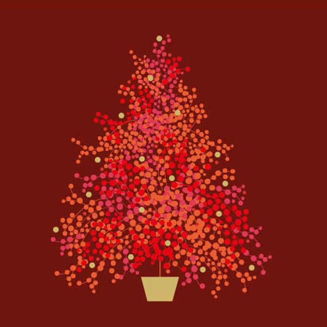Papirserviett Seasons tree red