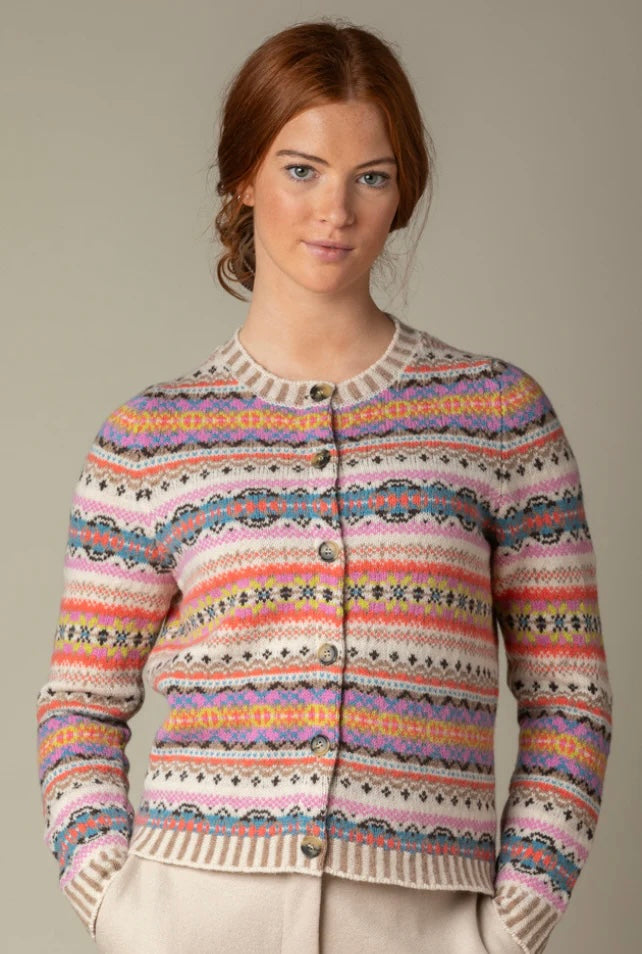 Kinross cardigan coral