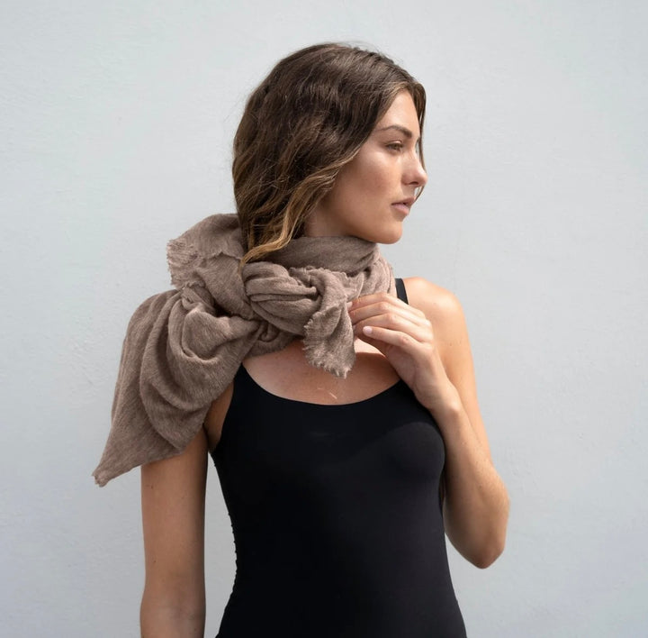 Cortina cashmere skjerf taupe