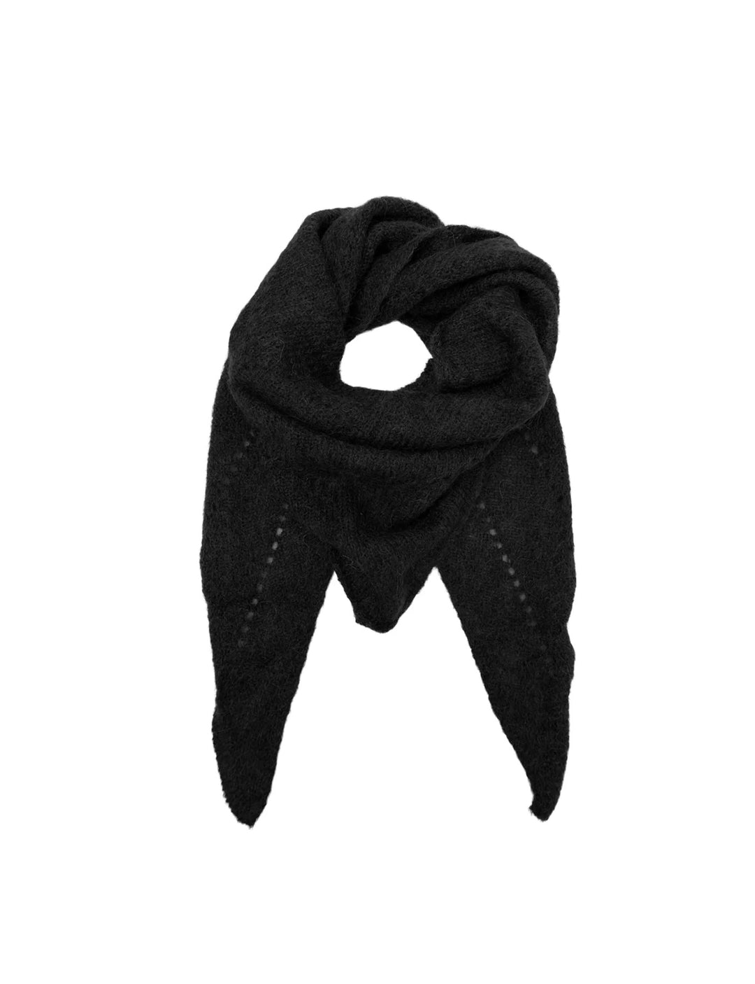 Dell strikket skjerf mini black