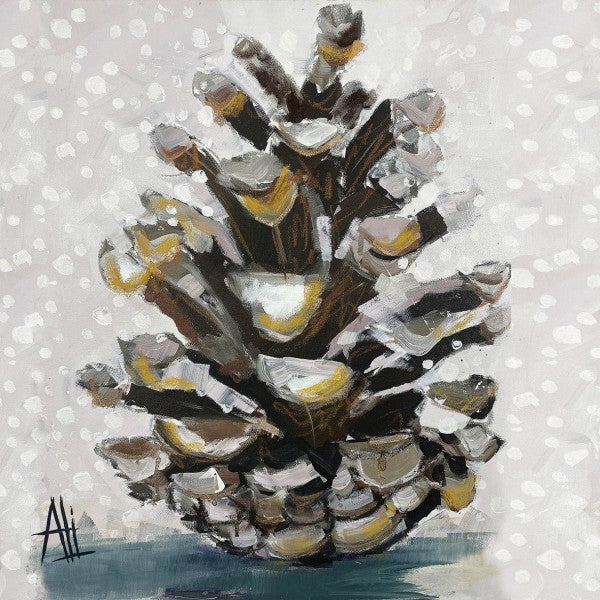 Papirserviett pinecone portrait
