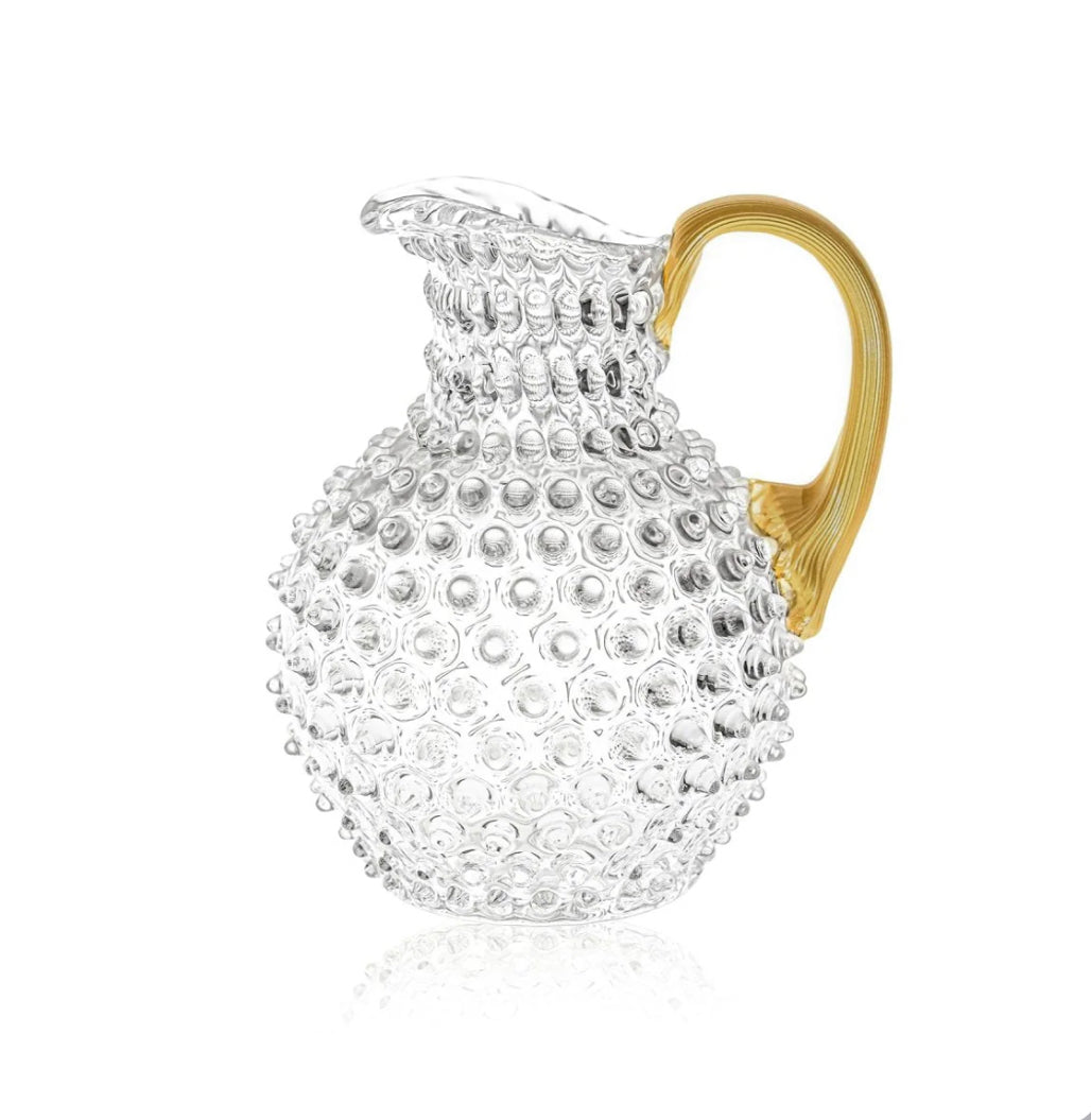 Hobnail jug crystal gullhåndtak 2 liter