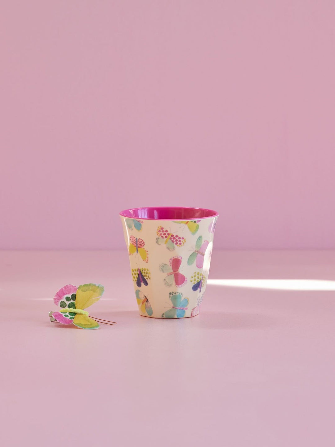 Melamine cup butterfly print