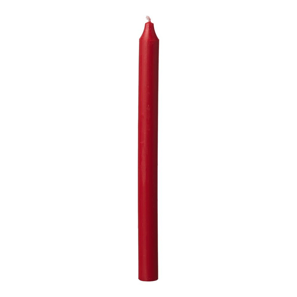 Kronelys rustikk Red H: 28 cm