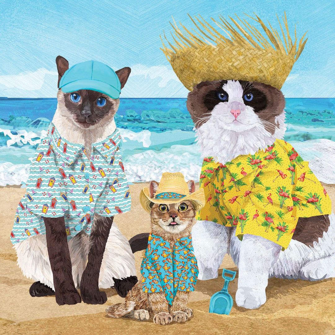 Papirserviett cat's beach party