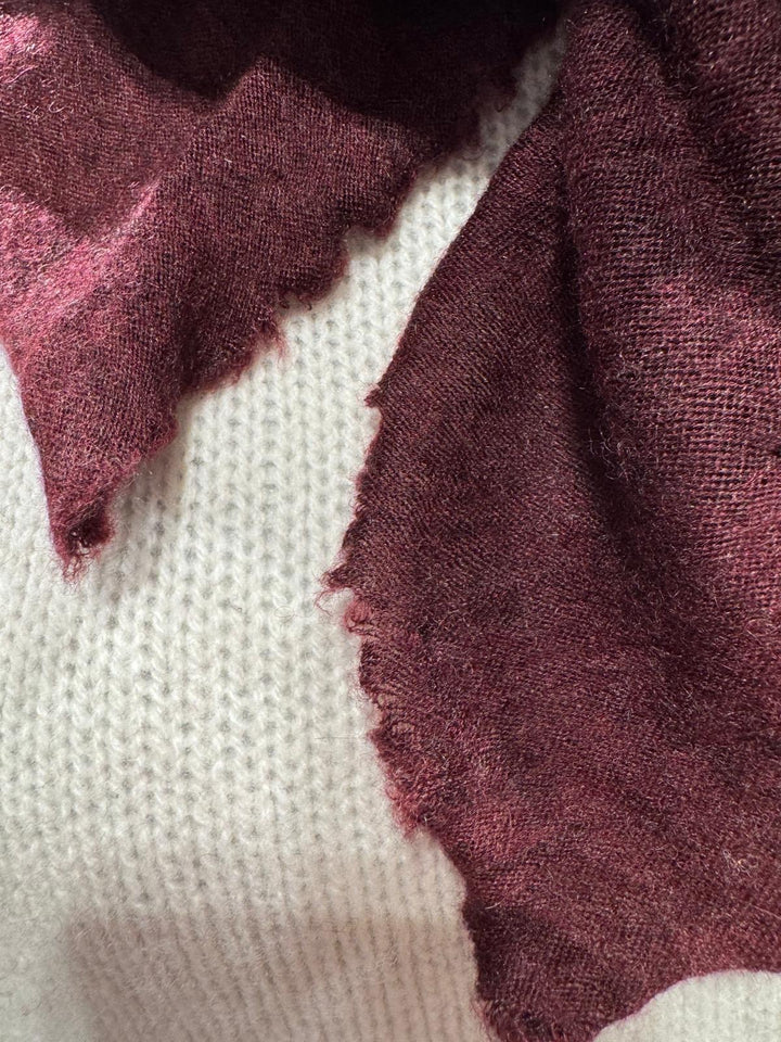 Cortina cashmere skjerf bordeaux