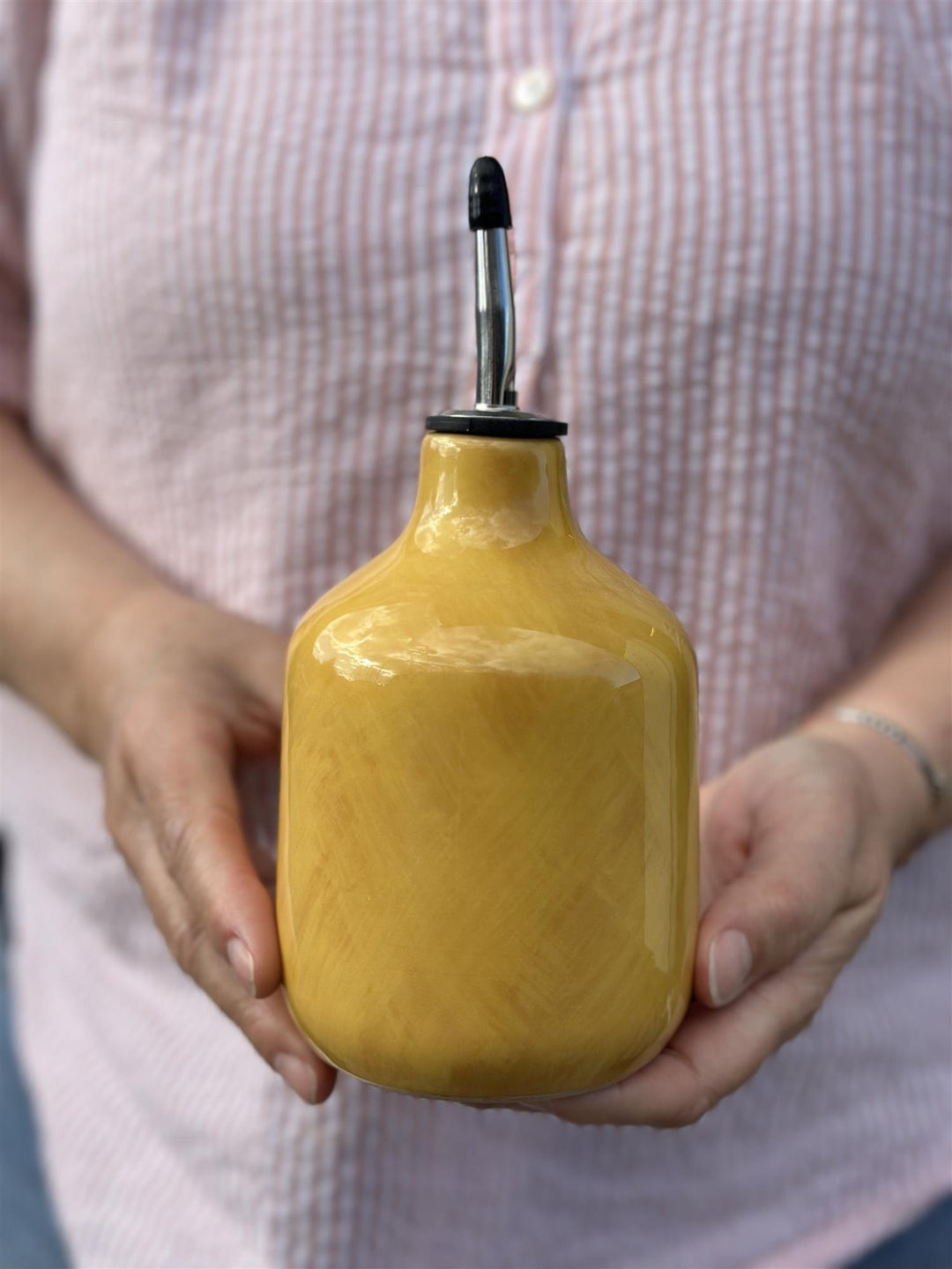Veluto oljeflaske med helletut H 18 cm yellow