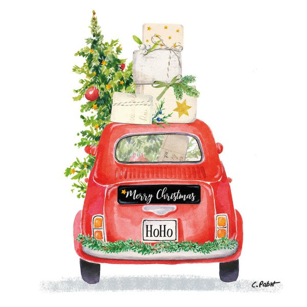 Papirserviett Christmas taxi