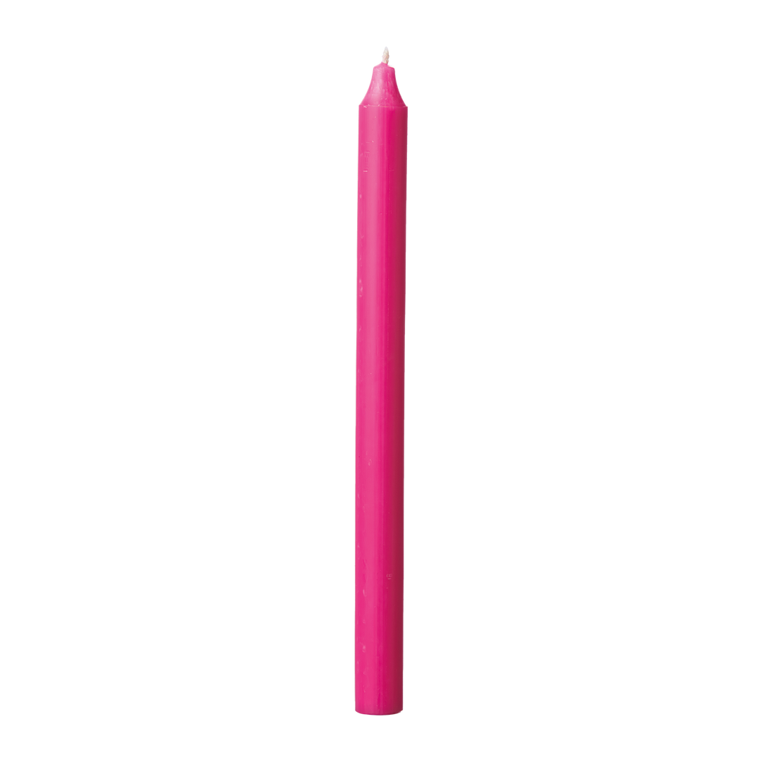 Kronelys rustikk Hot Pink H: 28 cm