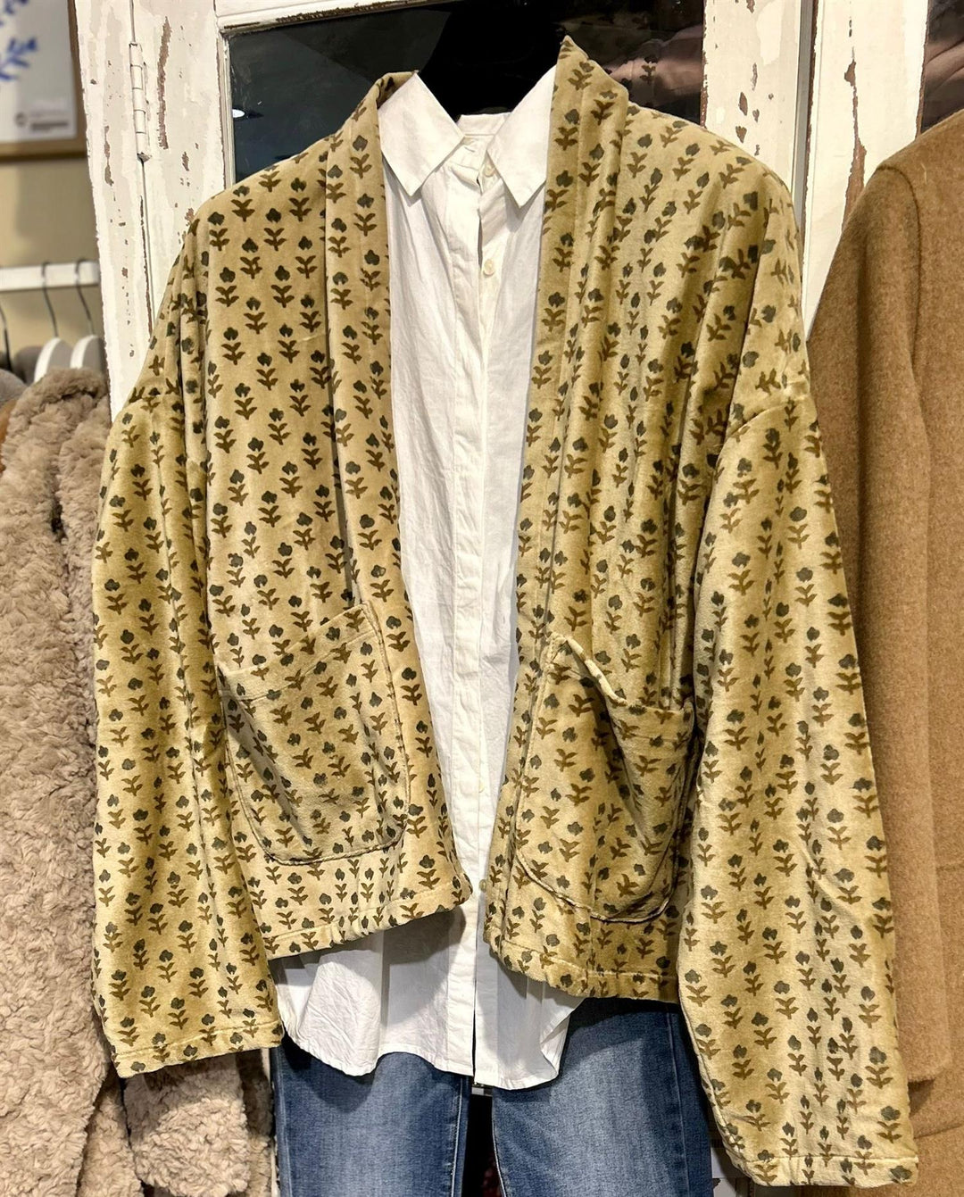 Kimono Fiori olive