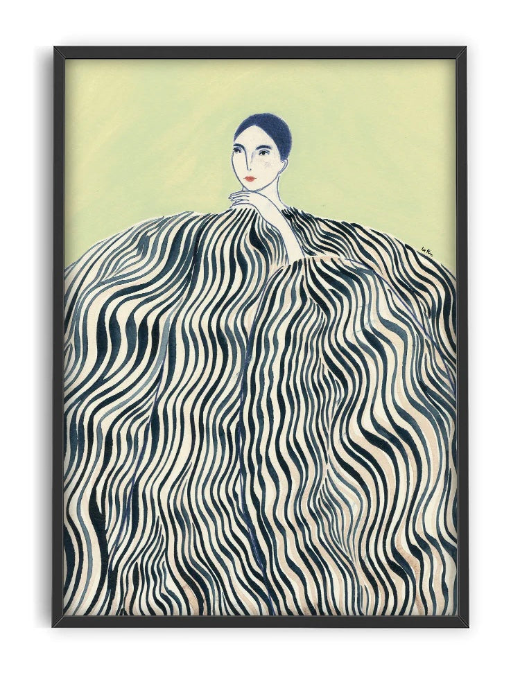 Zebra coat 30 x 40 cm
