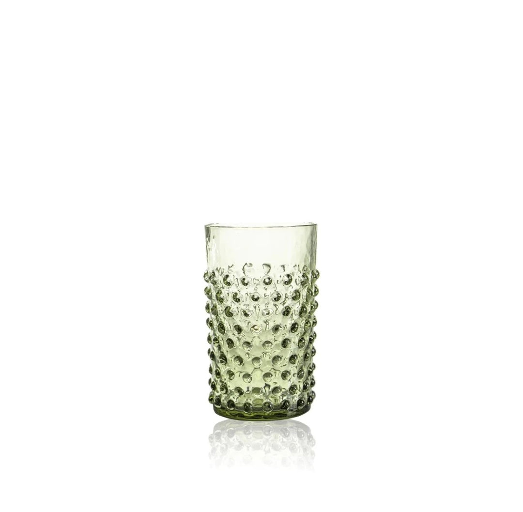 Hobnail glass olive 200 ml