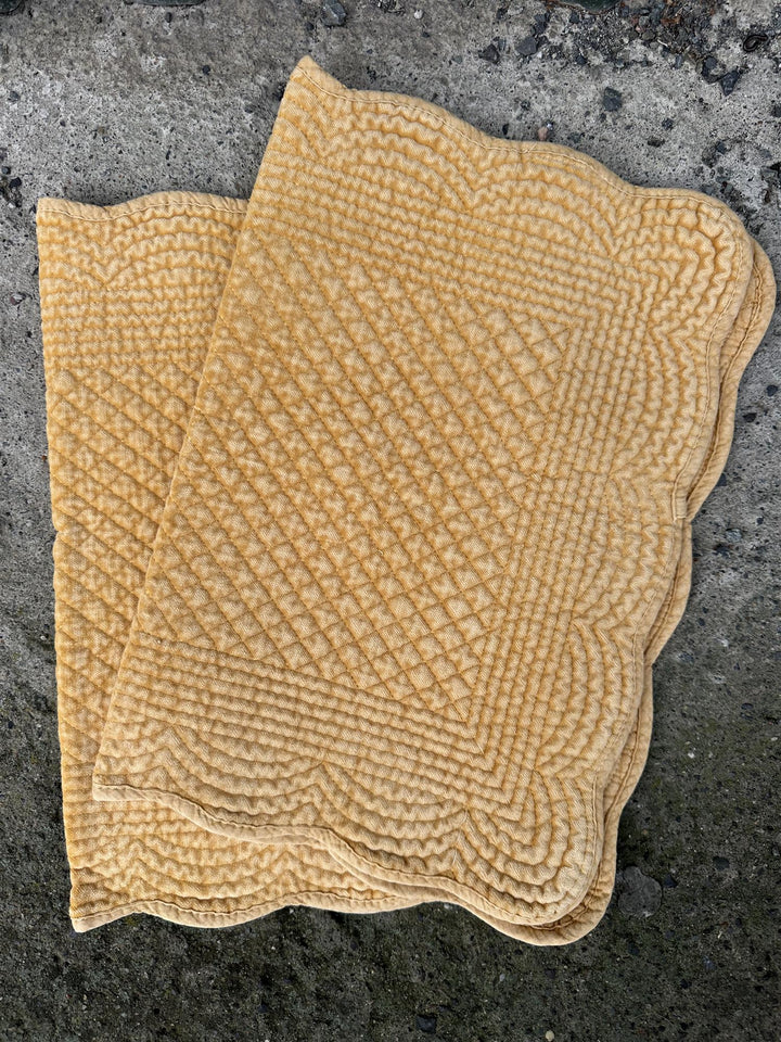Spisebrikke velur 35x50 cm Provence yellow
