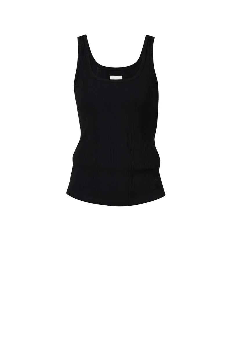 Annamay rib tank topp black